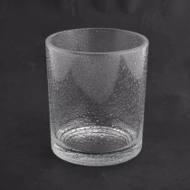 Kina Clear 10oz Glass Candle Holders med Regn Drop Maleri produsent