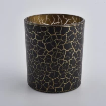 Kina 10oz svart glass stearinlys krukker med speckle finish produsent