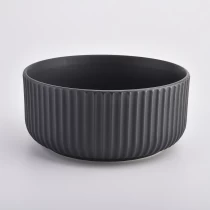 China Large Matte Black 28oz Ceramic Candle Vessels Wholesale manufacturer