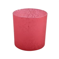 China matte color sprayed decorative scented glass candle jars manufacturer