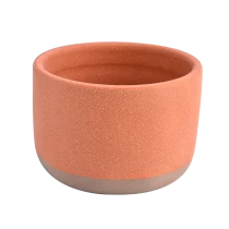 porcelana Tenedores de velas de cerámica decorativas de melocotón mate fabricante