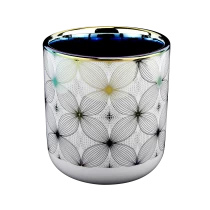 China Decoração de casa 10oz lustroso vela cerâmica frascos fabricante