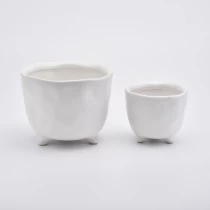 China Unique Three Feet Ceramic Vessels For Candle Plant manufacturer