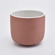 China OEM Rough Sanding Ceramic Candle Vessels Wholesale manufacturer