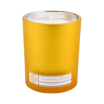 China Unique glass candle jars wholesale custom color inside eletroplated manufacturer