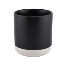 China Frascos de vela de cerâmica preto fosco 14oz fabricante