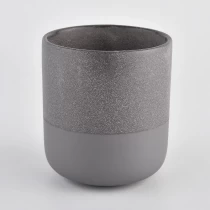 Çin 420 ml Custom Grey Color Empty Ceramic Candle Jars for Home Decoration Wholesale - COPY - kelnbv üretici firma