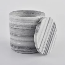 China luxury marble candle jar with lids for candles manufacturer