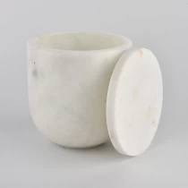 China new round bottom marble candle jars and lids luxury candle containers manufacturer