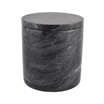 Kina 380ml Marble Black Cylinder Candle Holder til Leverandør produsent