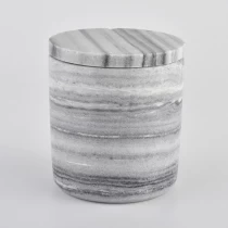 Chine Porte-bougie de cylindre gris marbre pour la vente en gros fabricant