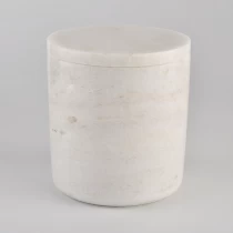 Kina Engros 380ml White Marble Cylinder Candle Holder for Home Decor produsent