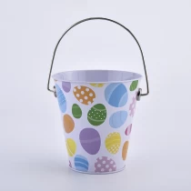 China Home decor tin candle bucket with handle manufacturer