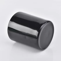 Cina 8 oz stoples lilin hitam mengkilap dengan warna dan tutup logam untuk lilin pabrikan