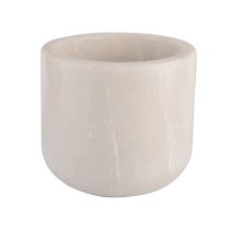 China 14oz 16oz marble white cyliner candle holder for wholesale manufacturer