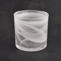 Chine Effet blanche Nuageux Effet Unique Verre Bougies Bougies Grossiste fabricant