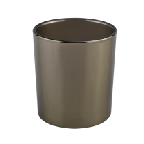 China Hot sale 8oz 10oz dark color  cyliner glass candle vessel in bulk manufacturer