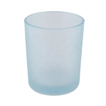 Kina 8oz tilpassede sylinder glass stearinlys krukker med frosting finish produsent