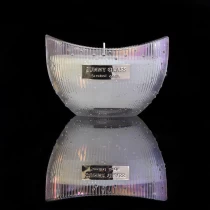porcelana Soporte de vela de vidrio de forma de bote de decoración iridiscente de cristalería soleada fabricante