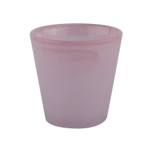 الصين 8oz 10oz الفاخرة الوردي الزجاج اليدوية شمعة حامل من الزجاج المشمس الصانع