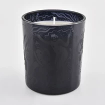 China Black Glass Jar dengan Prints Home Decorations pengilang
