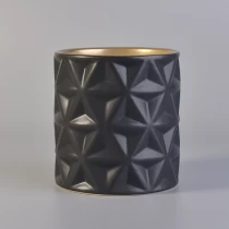 中国 独特的纯色定制陶瓷蜡烛罐批发 制造商