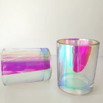 Ķīna zaigojoša stikla sveču burka 12oz varavīksnes efekts ražotājs
