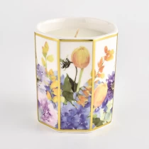 China unique shape ceramic candle jars manufacturer