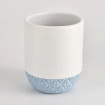 Cina Barattoli di candela ceramica personalizzati con diversi colori per la decorazione domestica produttore