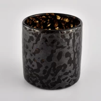 Kiina Käsintehty värillinen materiaali Spotted Glass Candle Jar 10oz valmistaja