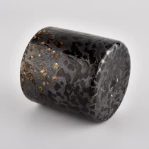 porcelana Tarco de vela de cristal negro de lujo de 8oz 10oz para el hogar Deco fabricante