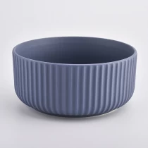 porcelana Recipiente de cerámica grande azul para velas al por mayor fabricante