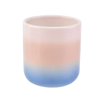 中国 12oz蜡烛的五颜六色的空的陶瓷容器 制造商
