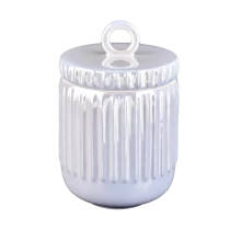 Китай Луксозен дизайн керамичен свещ буркан с капак Производител