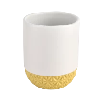 Tsina Luxury emboss pattern ceramic candle jars na may lids para sa pakyawan Manufacturer