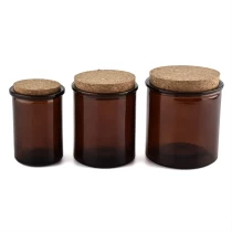 China 15oz glass candle jars with cork lid manufacturer
