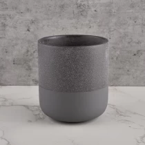 porcelana Recipiente de vela gris helada de tarro de vela de cerámica vacío de 12 oz fabricante