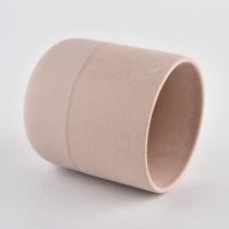 China jarra de vela redonda de cerâmica vela rosa fazendo suprimentos fabricante