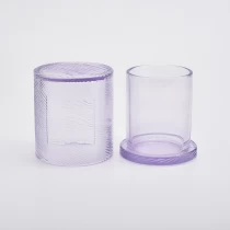 Китай Стеклянные банки для свечей на 8 унций уникального дизайна со стеклянным колпачком производителя