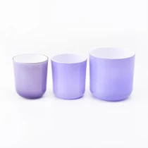 porcelana Tarros de cristal modificados para requisitos particulares de la vela del color 8oz 14oz con la parte inferior redonda fabricante