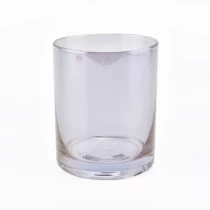 China Wholesale Decorative Empty 400ml Glass Candle Jars With Custom Color Logo manufacturer