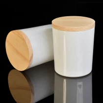 Китайський Оптова кругла скляна банка для свічок на замовлення з дерев'яною кришкою виробник