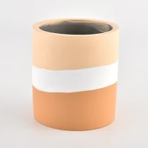 porcelana Tarro de vela de hormigón de cemento de múltiples colores vacío moderno acabado mate fabricante