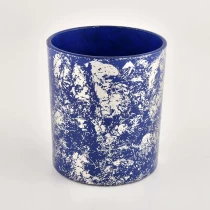 Kina blå dekorativt ljuskärl av glas 8oz tillverkare