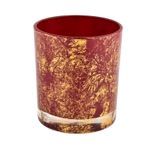 Ķīna luksusa 8oz stikla sveču burkas ar zelta dzirksti ražotājs