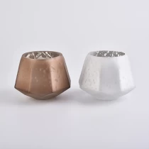 porcelana Mayoristas únicos de los tarros de cristal del hexágono de la vela del mercurio para la fabricación de velas fabricante