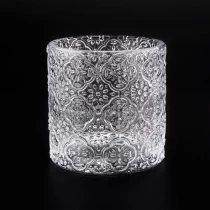 porcelana Frasco de vidrio transparente de color personalizado para la fabricación de velas a granel fabricante