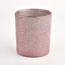China Recipiente de vela de vidro metálico rosa ouro 8 onças fabricante