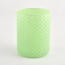 China Luxury candle jars glass beautiful light green for decoration manufacturer