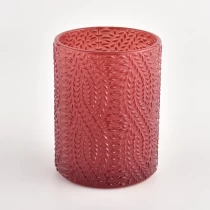 China 10oz transparente rote Kerzengefäße für Kerzenmacher Großhandel Hersteller